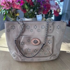 Coach Eyelet Poppy Tote